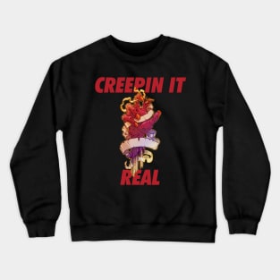 Creepin It Real - Red Demon Hand Crewneck Sweatshirt